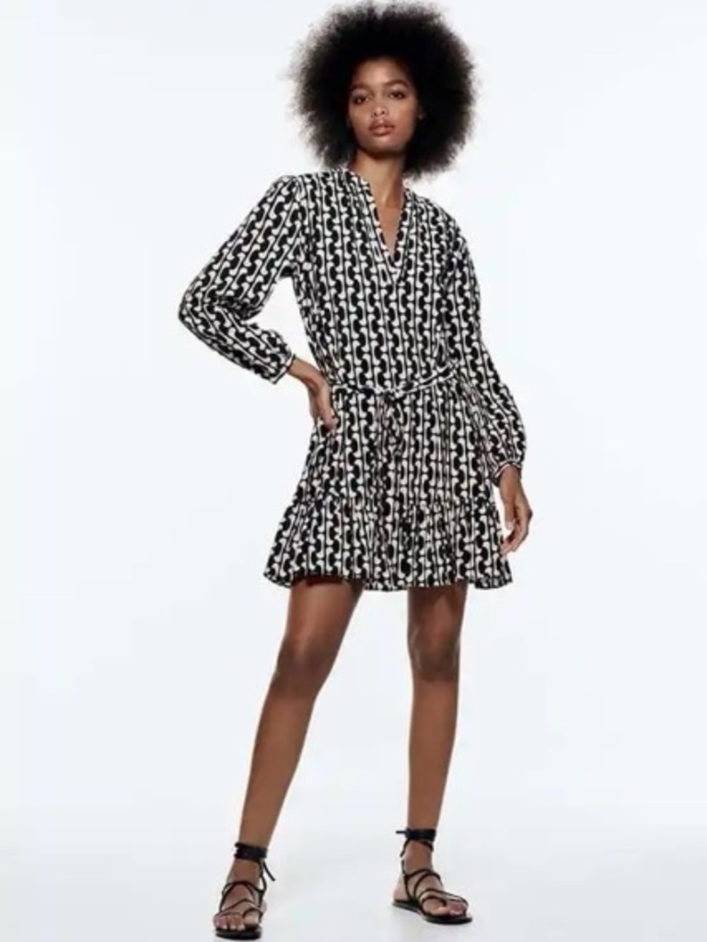 Zara Geometric Print Dress